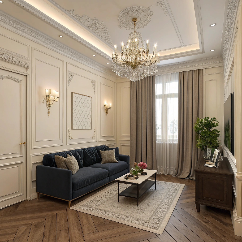 Интерьер зала 3 5: сочетание цвета и текстур